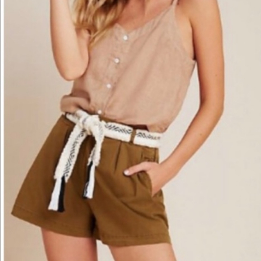 Anthropologie high waisted pleated shorts size 0